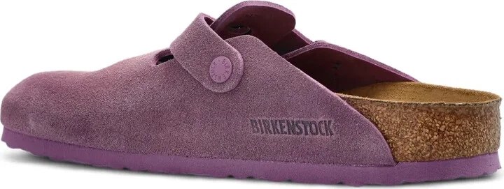 Boston suede buckle mules
