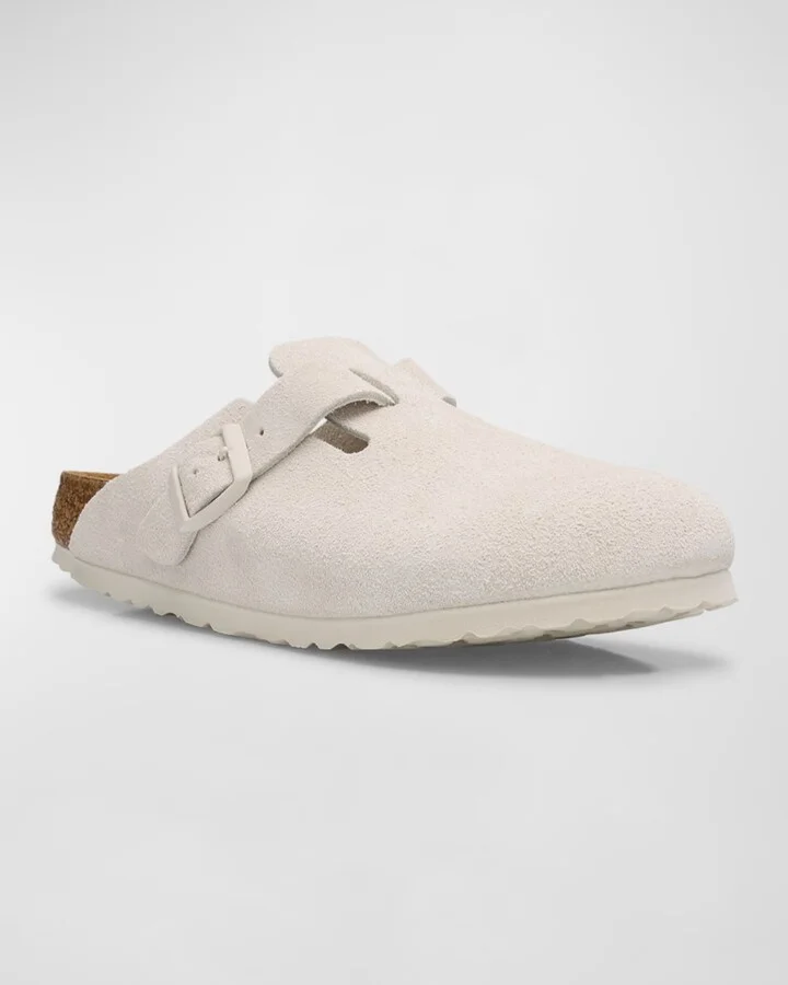Boston Suede Buckle Slide Clogs - Image 7