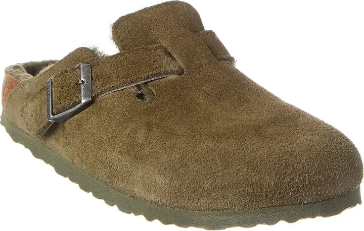 Boston VL Narrow Suede & Shearling Clog