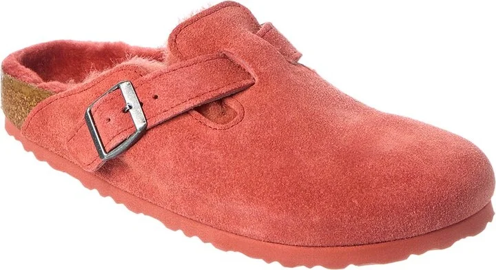 Boston VL Narrow Suede & Shearling Clog