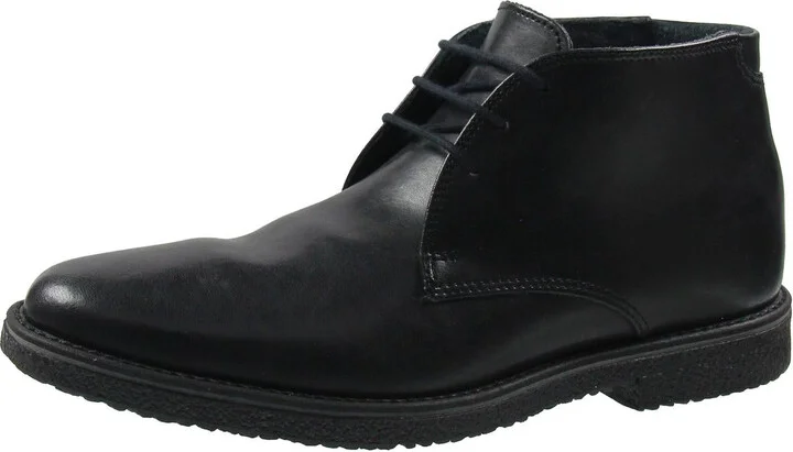 Boswell Mens Lace-Up Faux Leather Chukka Boots