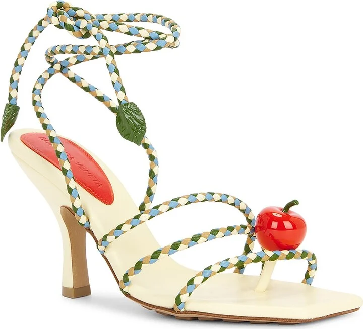 Bottega Veneta Adam Lace Up Sandal in Green - Image 2
