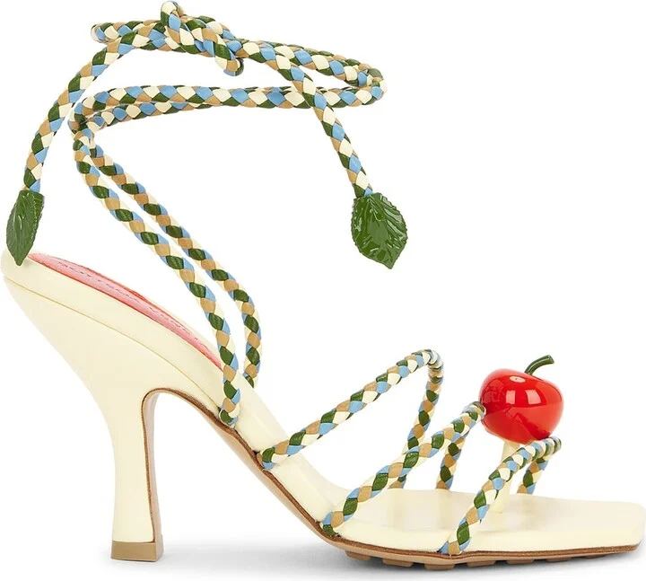 Bottega Veneta Adam Lace Up Sandal in Green