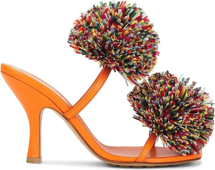 Bottega Veneta Adam Mule Sandal in Orange