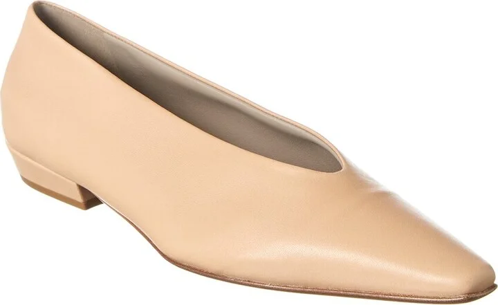 Bottega Veneta Almond Leather Flat