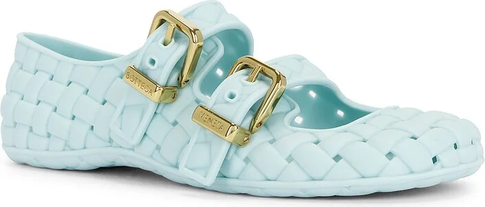 Bottega Veneta Amy Flat in Baby Blue - Image 2