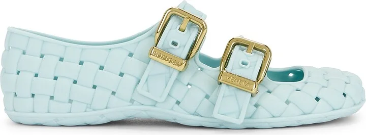 Bottega Veneta Amy Flat in Baby Blue