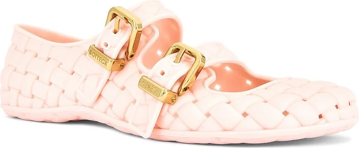 Bottega Veneta Amy Flat in Rose - Image 2