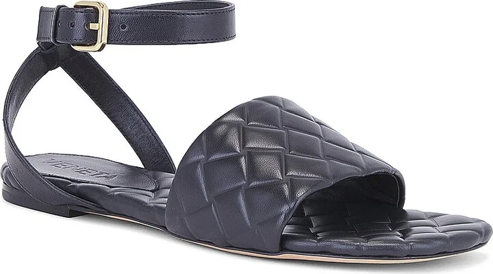 Bottega Veneta Amy Flat Sandal in Black - Image 2
