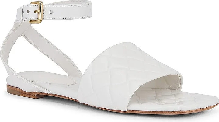 Bottega Veneta Amy Flat Sandal in Cream - Image 2
