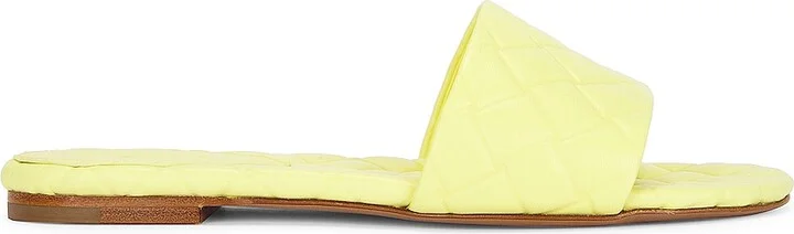 Bottega Veneta Amy Flat Sandal in Lemon