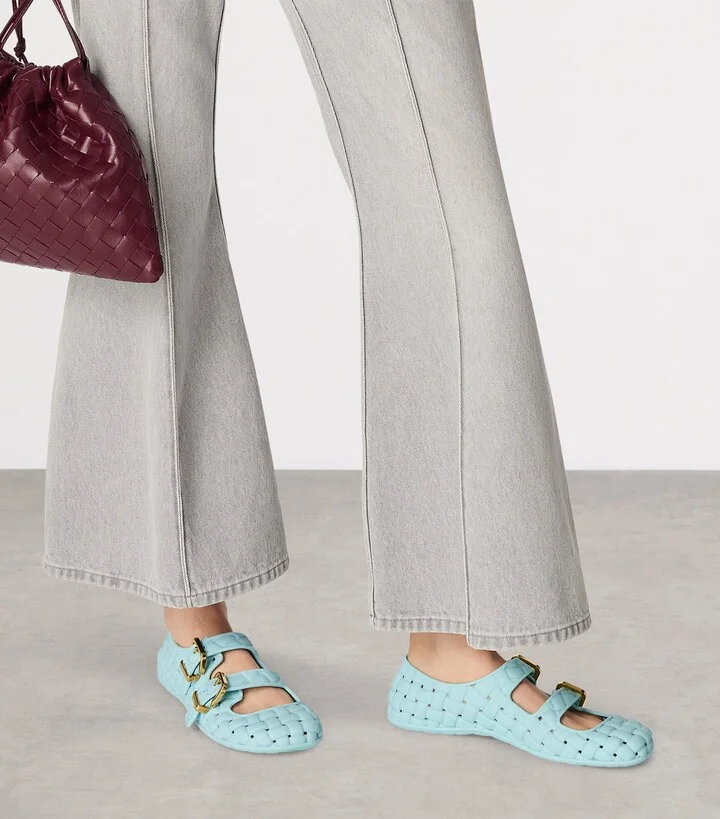 Bottega Veneta Amy Mary-Jane Flats - Image 2