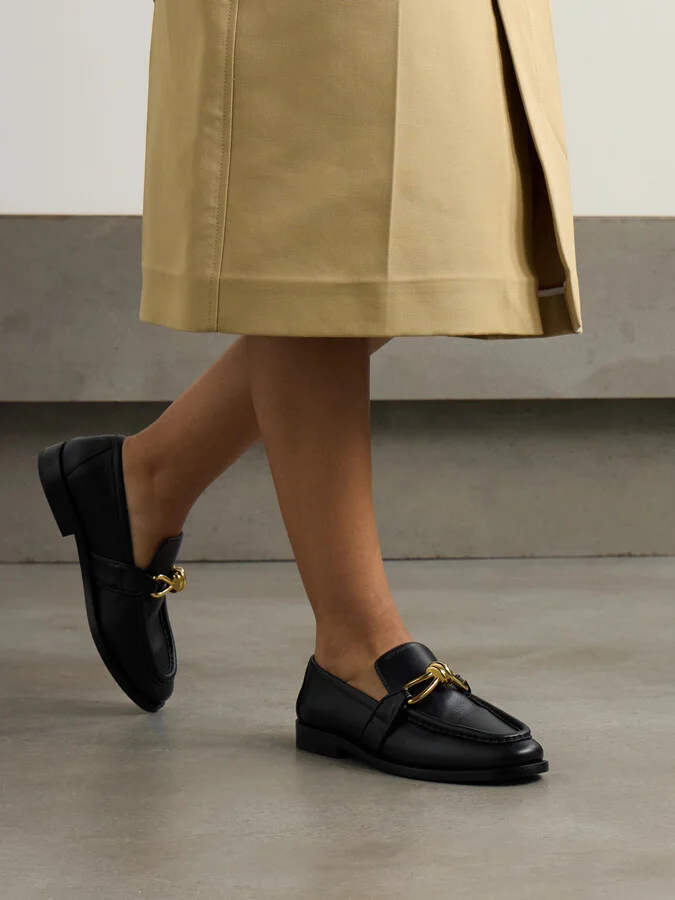 Bottega Veneta - Astaire Embellished Leather Loafers - Black - Image 2