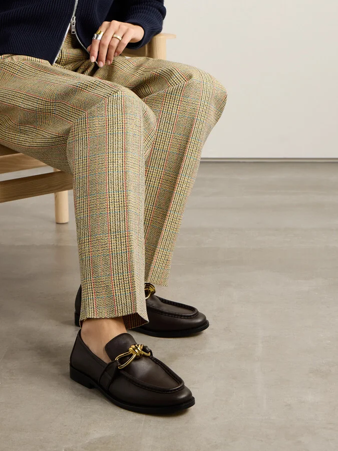 Bottega Veneta - Astaire Embellished Leather Loafers - Brown - Image 2