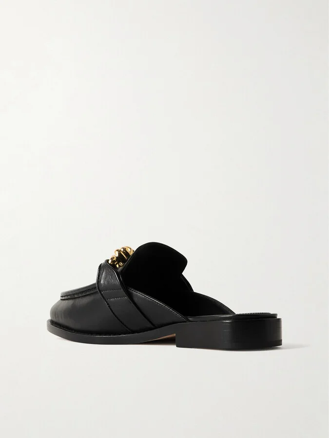 Bottega Veneta - Astaire Embellished Leather Slippers - Black - Image 3