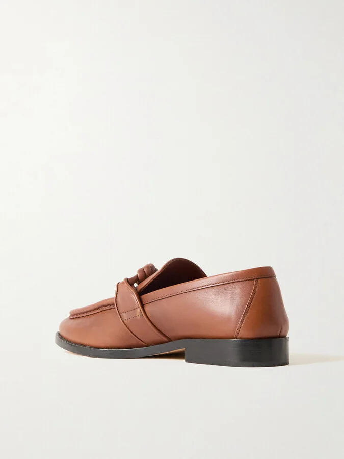 Bottega Veneta - Astaire Knotted Leather Loafers - Brown - Image 3