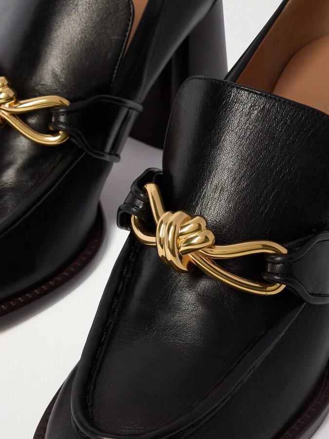 Bottega Veneta - Astaire Leather Pumps - Black - Image 4
