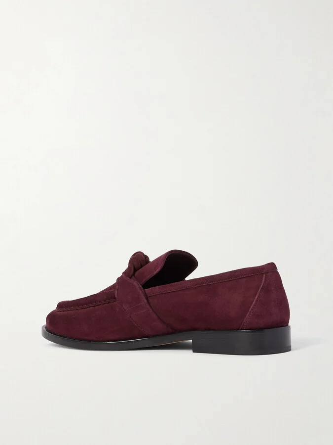 Bottega Veneta - Astaire Suede Loafers - Burgundy - Image 3