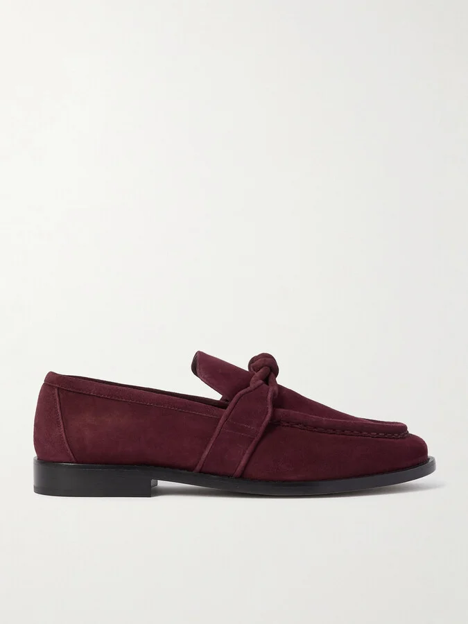 Bottega Veneta - Astaire Suede Loafers - Burgundy