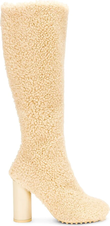 Bottega Veneta Atomic Curly Boot in Beige