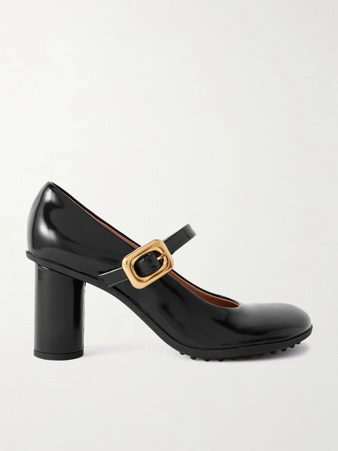Bottega Veneta - Atomic Glossed-leather Mary Jane Pumps - Black