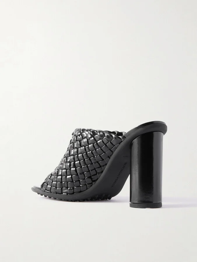 Bottega Veneta - Atomic Intrecciato Leather Sandals - Black - Image 3