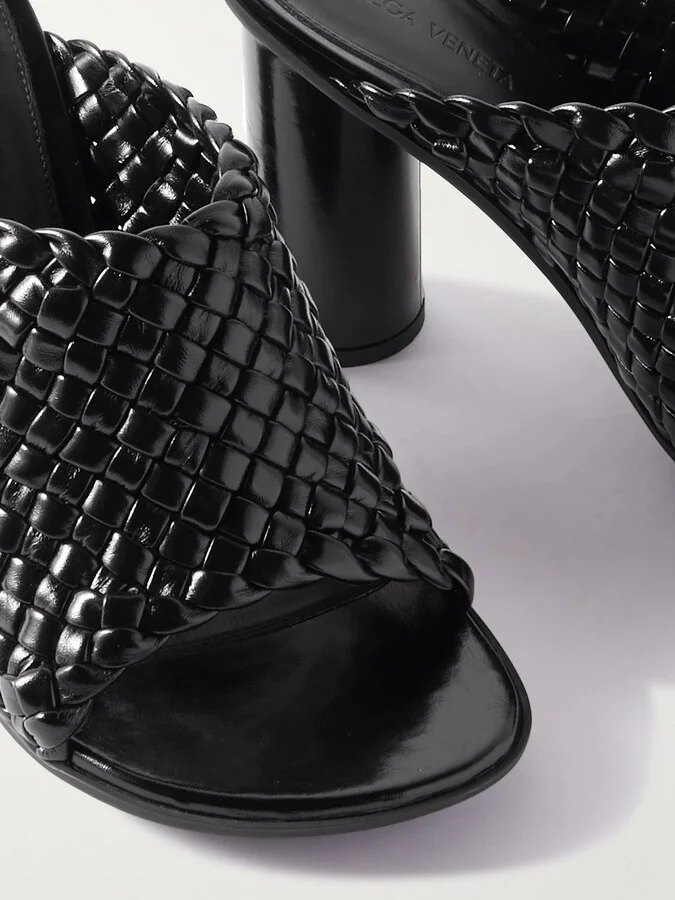 Bottega Veneta - Atomic Intrecciato Leather Sandals - Black - Image 4