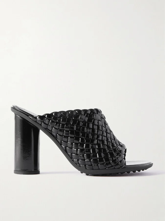 Bottega Veneta - Atomic Intrecciato Leather Sandals - Black