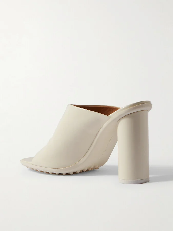 Bottega Veneta - Atomic Patent-leather Mules - White - Image 3