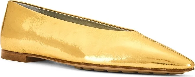 Bottega Veneta Ballet Flat in Metallic Gold - Image 2