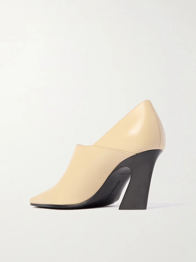 Bottega Veneta - Banzai Leather Pumps - Cream - Image 3