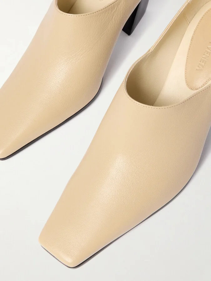 Bottega Veneta - Banzai Leather Pumps - Cream - Image 4