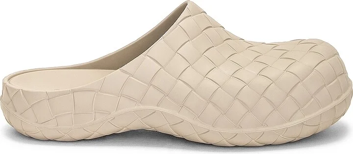 Bottega Veneta Beebee Clog Sandal Gel Rubber in Beige