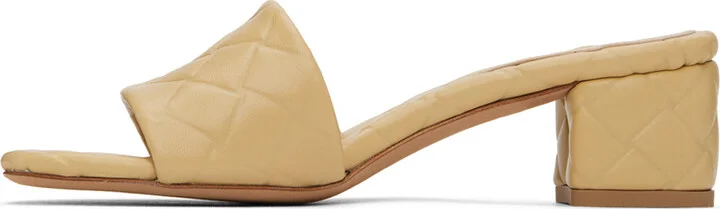 Bottega Veneta Beige Amy Mules - Image 3