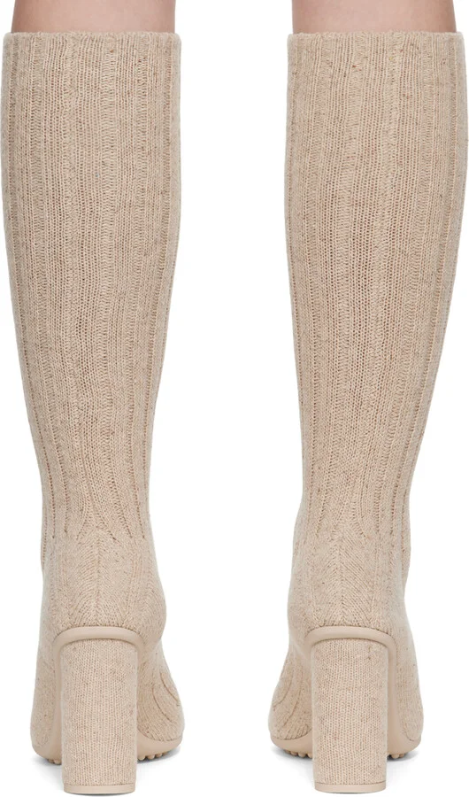 Bottega Veneta Beige Atomic Boots - Image 2