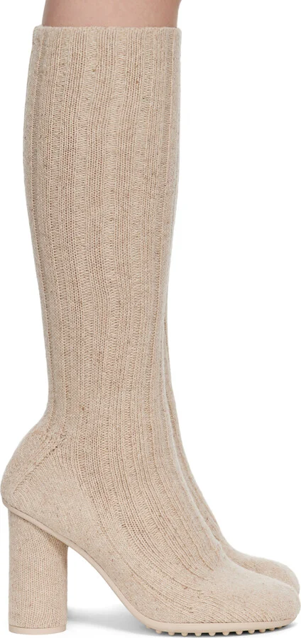Bottega Veneta Beige Atomic Boots
