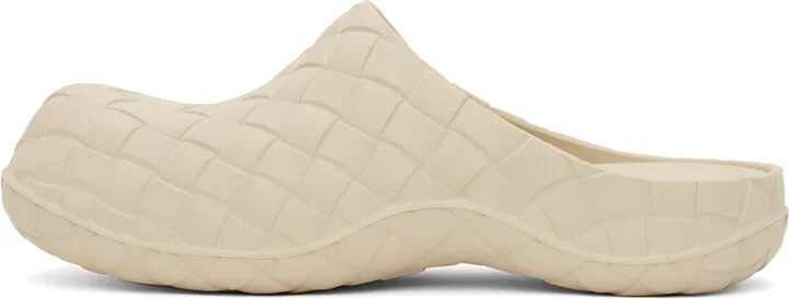 Bottega Veneta Beige Beebee Clogs - Image 3