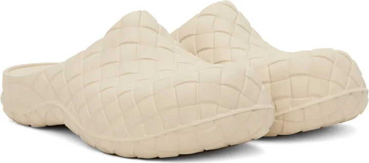 Bottega Veneta Beige Beebee Clogs - Image 4