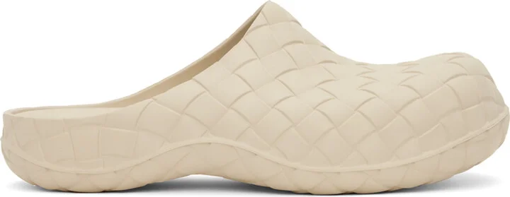Bottega Veneta Beige Beebee Clogs