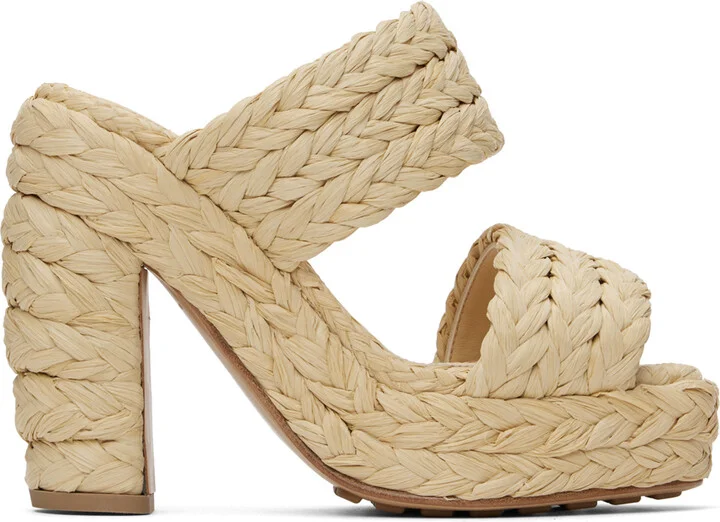 Bottega Veneta Beige Canalazzo Sandals
