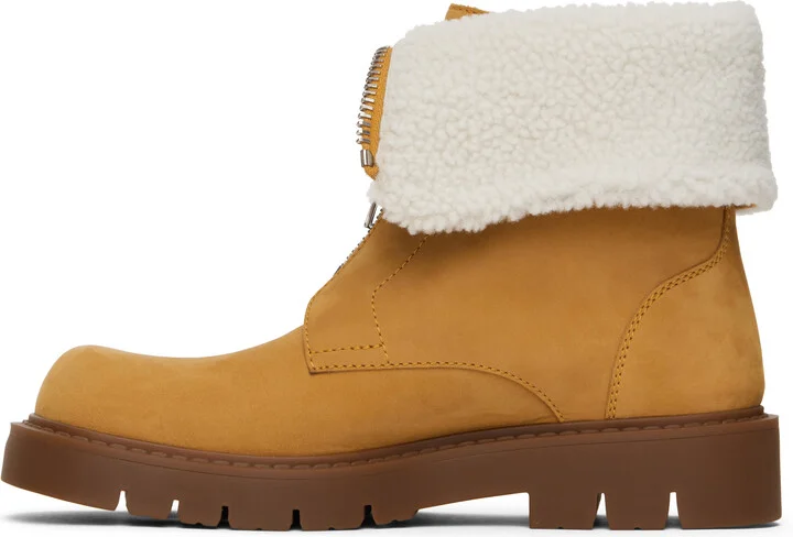 Bottega Veneta Beige Haddock Ankle Boots - Image 3