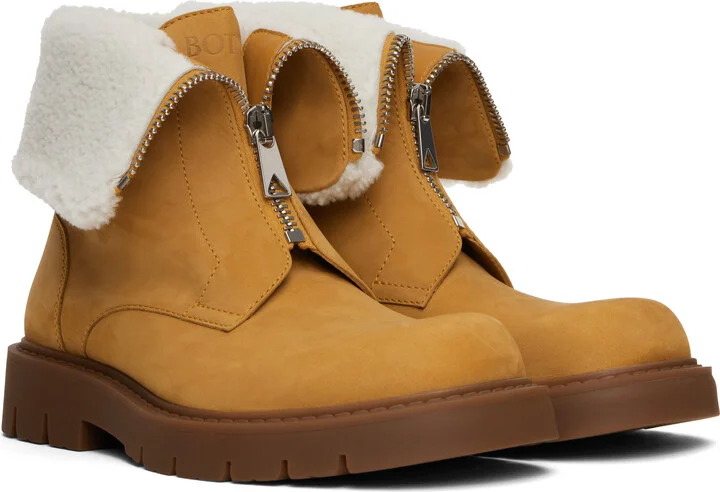Bottega Veneta Beige Haddock Ankle Boots - Image 4