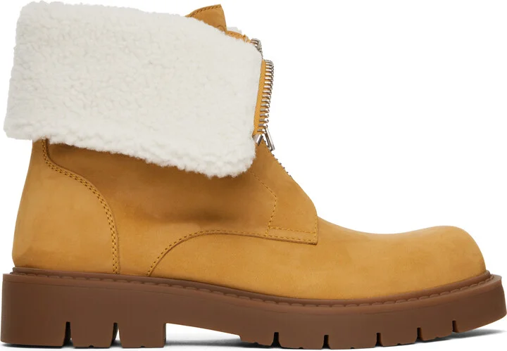 Bottega Veneta Beige Haddock Ankle Boots