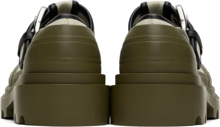 Bottega Veneta Beige & Khaki Trek Mary-Jane Loafers - Image 2