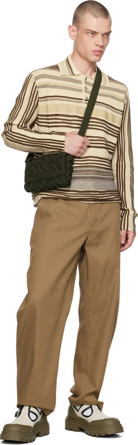 Bottega Veneta Beige & Khaki Trek Mary-Jane Loafers - Image 5