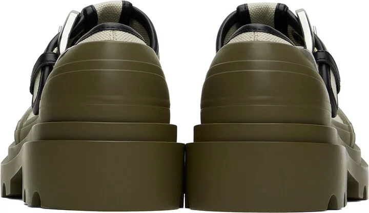 Bottega Veneta Beige & Khaki Trek Mary-Jane Loafers - Image 2