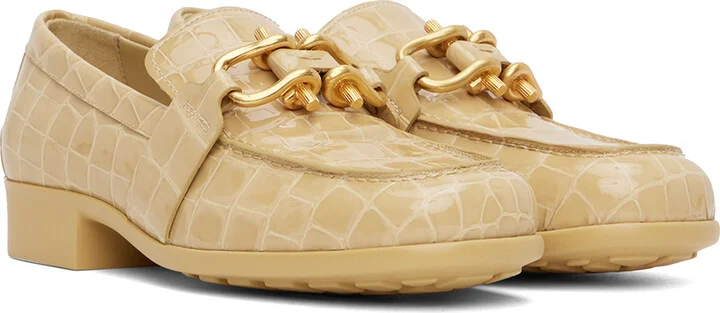 Bottega Veneta Beige Monsieur Loafers - Image 4