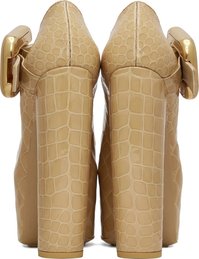 Bottega Veneta Beige Mostra Mary-Jane Pump Heels - Image 2