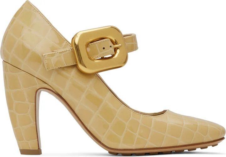 Bottega Veneta Beige Mostra Mary-Jane Pumps
