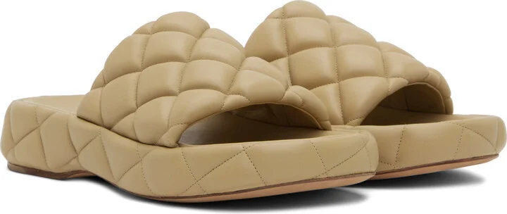 Bottega Veneta Beige Padded Sandals - Image 4